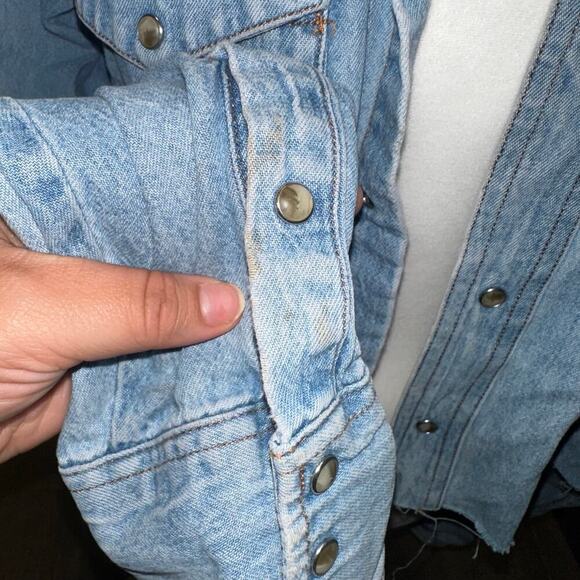 Rare Vintage 90s wrangler x jack Daniel's cropped women's denim jacket - Picture 6 of 9